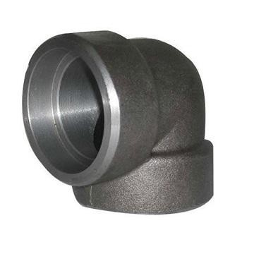 La norme ANSI B16.11 a forgé des garnitures de tuyau d'acier au carbone 45 degrés coude de soudure de douille de 90 degrés