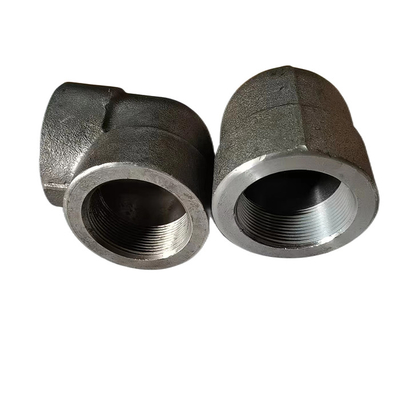 Asme B16.11 Astm A105 a forgé la femelle du coude 3000lb d'acier au carbone filetée