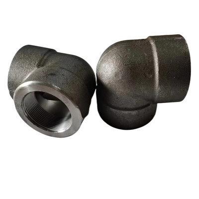Asme B16.11 Astm A105 a forgé la femelle du coude 3000lb d'acier au carbone filetée